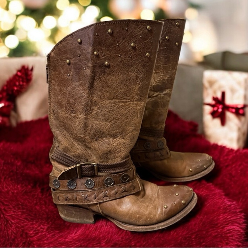 Corral~ Buckle ~Genuine Leather Boots~ Women’s Shoes ~ Size 7 - Picture 8 of 16